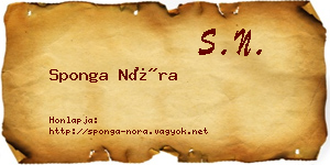 Sponga Nóra névjegykártya